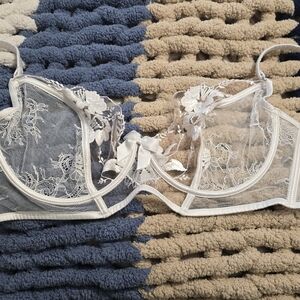 Honey Birdette White Mesh Bra